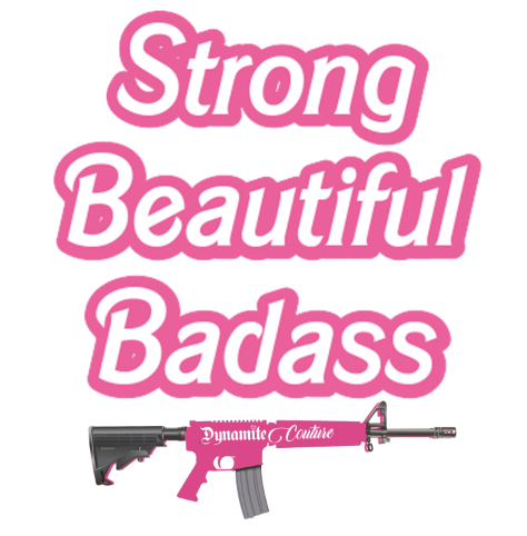 Strong Beautiful Badass Gun Sticker