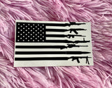 Black Tactical Flag Sticker