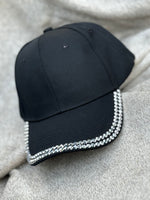 BLACK BLING TRIM HAT