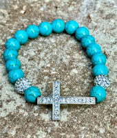 TURQUOISE CROSS BRACELET